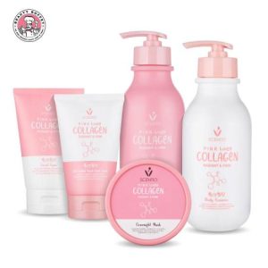 Combo Chăm Sóc Da Toàn Thân 5 Sản Phẩm Scentio Pink Collagen Thái Lan