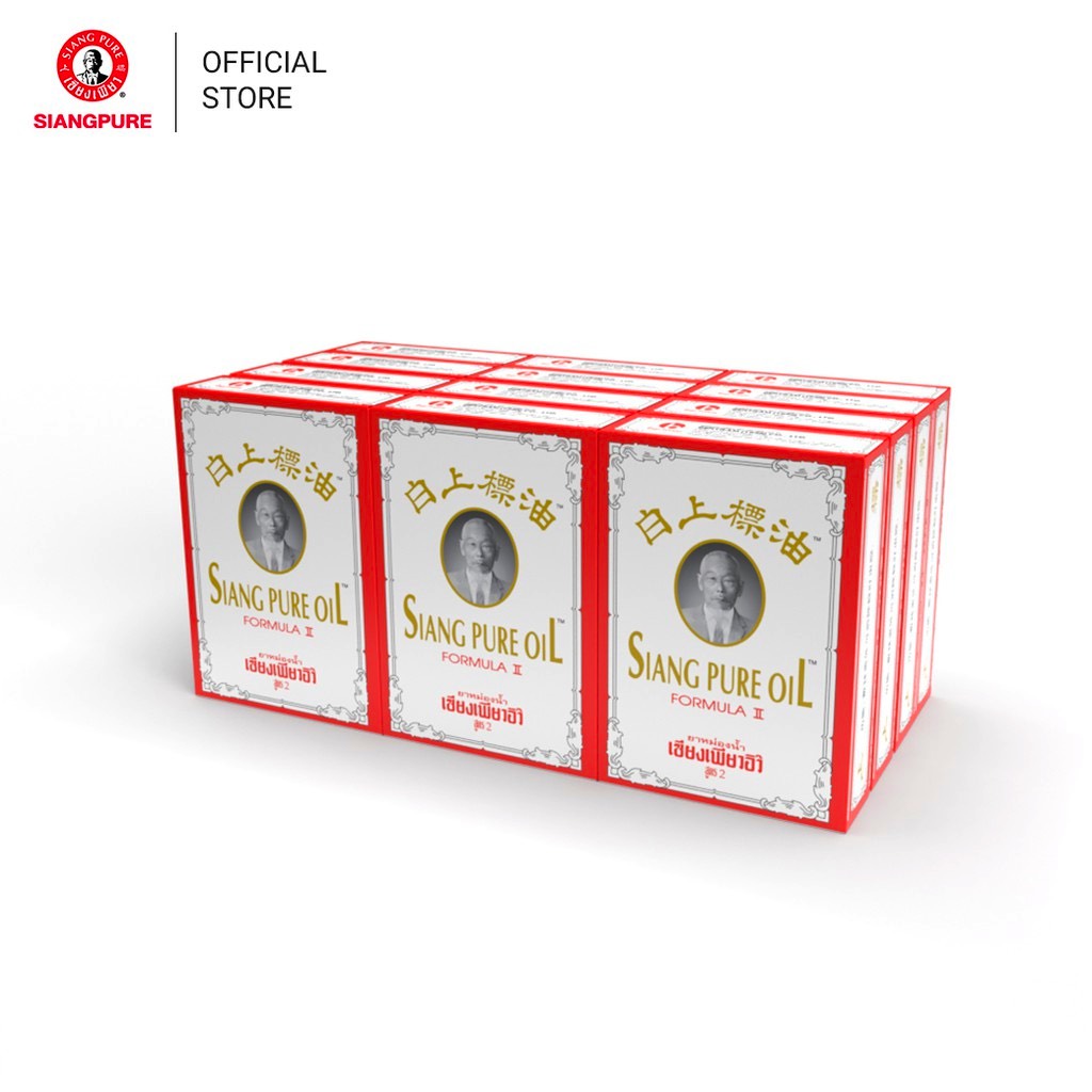 Lốc 12 Chai Dầu Ông Già Nước Trắng Siang Pure 3cc Thái Lan