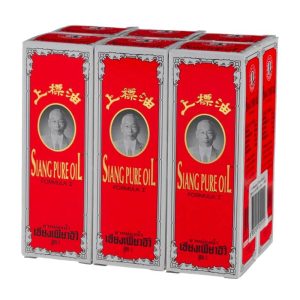 Lốc 6 Chai Dầu Gió Đỏ Ông Già Siang Pure Thái Lan [25ml x6]
