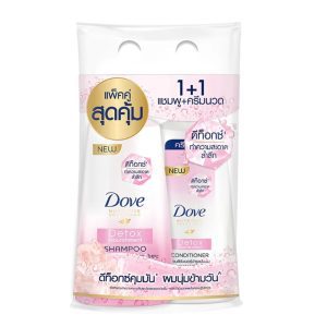 Cặp Dầu Gội Dầu Xả Dove Detox Giúp Tóc Chắc Khoẻ 450ml Thái Lan