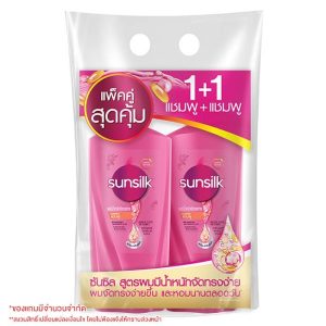 Combo 2 Chai Dầu Gội Đầu Sunsilk Tóc Suông Mượt Màu Hồng 350ml Thái Lan