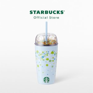Ly Giữ Nhiệt Starbucks Stainless Steel Floral Blue Cold Cup Thái Lan Chính Hãng