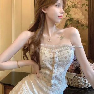 Áo 2 dây, thêu ren, phong cách sexy 50MIDNIGHT