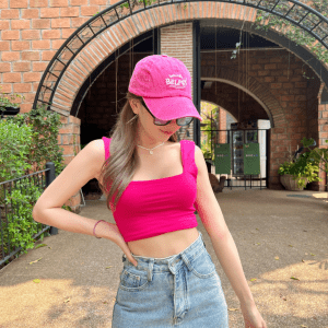 Áo crop top cổ vuông hàng Thái Lan xách tay