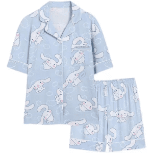 Bộ Đồ Ngủ Sanrio My Melody Cinnamoroll Quần Short Nữ Tay Ngắn Dễ Thương order từ Thái Lan
