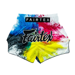 Quần short đấm bốc BS1937 Fairtex Acid Jazz nền trắng, Made in Thái Lan