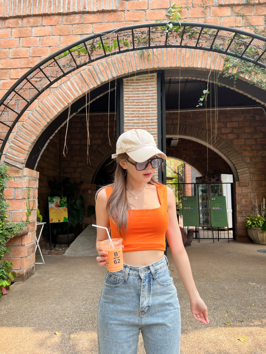 Áo crop top cổ vuông hàng Thái Lan xách tay