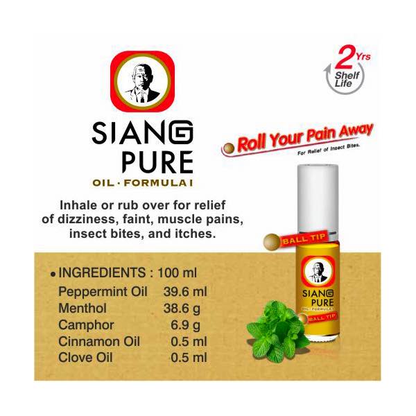 Combo 6 Chai Dầu Lăn Ông Già Siang Pure Mix 3 Vàng 3 Bạc Thái Lan