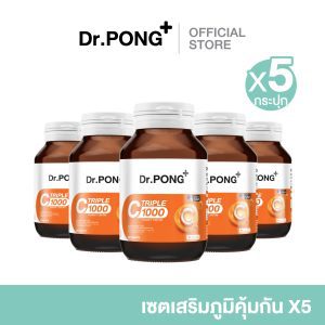 [Bộ 60 viên X5 hộp số] Dr. Pong Triple C 1000 Vitamin C 1000mg Vitamin C