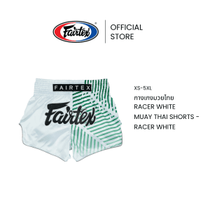 Fairtex Racer Quần Muay thái màu trắng quần đấm bốc microsatin bs1923 quần boxer bó sát co giãn 8 hàng
