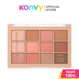Odbo Bảng màu mắt nhiều màu mắt 10g #03 Bảng màu mắt Odbo tâm trạng màu nâu 12 màu