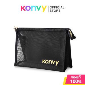 Konvy túi lưới đựng mỹ phẩm hình tam giác túi lưới đựng mỹ phẩm trong suốt màu đen