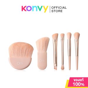 Oni Bộ cọ cầm tay mini 8 trong 1 # Bộ chuyển đổi màu Hồng Sakura 6 tay cầm cọ trang điểm 8 đầu màu hồng Sakura