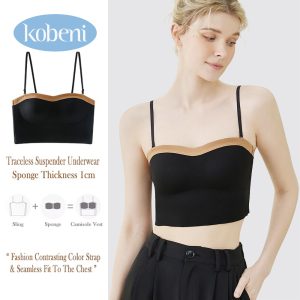 Kobeni áo ba lỗ & áo hai dây nữ áo hai dây lót xốp tích hợp thoáng khí co giãn mềm mại thoải mái chống trượt