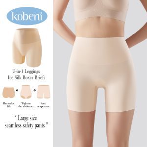 Kobeni Quần bảo hộ thường ngày không đường may cho nữ quần chống trượt 3 trong 1 co giãn thoải mái chạm mềm mại kiểm soát bụng