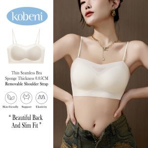 Kobeni Áo ngực áo ngực màu thạch Áo ngực không đường may mặc thoải mái bằng lụa lạnh mềm mại và không có dấu vết