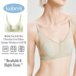 Kobeni áo ngực màu thạch Áo ngực độn không gọng miếng bọt biển rất mỏng thoáng khí thoải mái vải mềm lưu trữ tốt