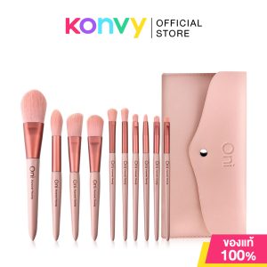 Oni Bộ cọ trang điểm đa năng 10 chiếc cọ trang điểm màu hồng khói 10 chiếc