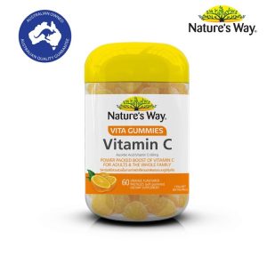 Nature's Way thạch Whey vitamin C tự nhiên hương cam cho người lớn 60 cái