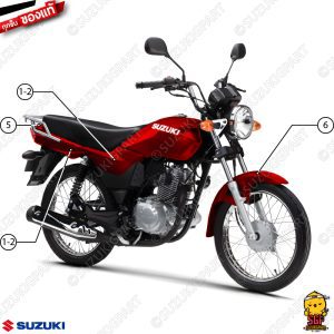 Bộ khung màu trơn Suzuki GD110 2015 màu đỏ