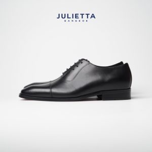 Da bê julietta Oxford captoe: Đen (mũi vuông)