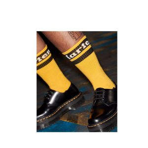 Dr. martens vớ thêu logo-màu vàng