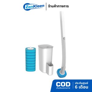 Zenkleen Bộ bàn chải đánh bóng phòng tắm với miếng lót dùng một lần đầu bàn chải nhà vệ sinh (8 cái)
