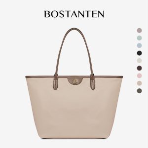 BOSTANTEN túi đeo vai vải canvas phong cách đơn giản, phong cách cầm tay, phù hợp cho phụ nữ.
