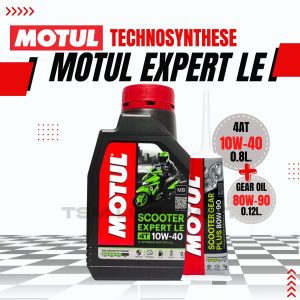 Chuyên gia xe máy Motul Scooter LE 4AT 10W-40 0.8L + Dầu hộp số 0.12L