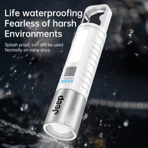 Xe Jeep có đèn pha chống nước, màu sắc tươi sáng, đèn LED có thể sạc, đèn pha di động với pin có tuổi thọ lâu dài, ánh sáng mạnh mẽ, đèn pha có thể điều chỉnh zoom, đèn pha sáng giữa ban ngày, phù hợp sử dụng trong gia đình, đèn pha di động.