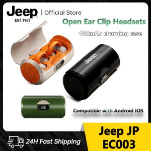 Tai nghe Bluetooth không dây Jeep JPS EC002 Ear Clip, tai nghe không dây Earbuds, tai nghe Bluetooth không dây mở Clip trên tai, tai nghe Earbud & in-Ear, tai nghe không dây thể thao Ear Buds, tai nghe Bluetooth 5.3 Clip-on, thời gian chơi 20 giờ, dành cho tập luyện/văn phòng/gia đình.