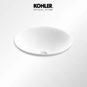 [KOHLER (giao hàng trong vòng 5-7 ngày) Bồn rửa mặt tròn Carillon lắp đặt trên mặt bàn hình tròn, mẫu K-96118X-0]