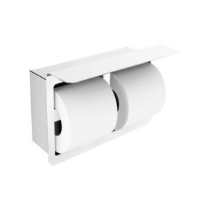 [KOHLER Bộ giữ giấy vệ sinh đôi tháng 7 có nắp đậy treo tường, mẫu Julienne K-72903T-S]