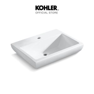 [KOHLER (Giao hàng trong vòng 5-7 ngày) Bồn rửa mặt Parliament đặt trên mặt bàn màu trắng mẫu 14715X-1-0 (không bao gồm phụ kiện)]