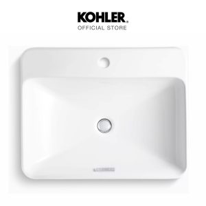 [KOHLER (Giao hàng trong vòng 5-7 ngày) Bồn rửa mặt hình chữ nhật Forefront, lỗ đơn, lắp đặt trên mặt bàn, mẫu K-2660X-1-0]