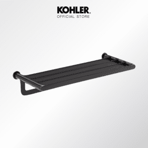 [KOHLER Avid 24" kệ khăn tắm kép với thanh treo, màu đen K-97497T-BL]