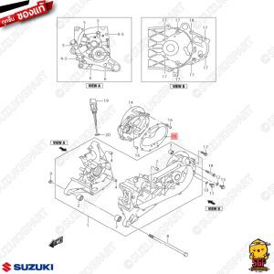 Bìa hộp số GASKET, GEAR BOX COVER chính hãng Suzuki Avenis 125
