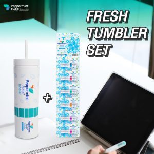 Bộ ly nước đựng sữa bạc hà Fresh Tumbler Set, màu trắng, thưởng thức sữa bạc hà, quà tặng cho năm mới, quà tặng may mắn.