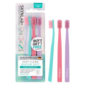 [Skynlab bộ 3 bàn chải đánh răng chất lượng cao có lớp mềm]