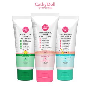 [Cathy Doll Serum Foam Cleanser 100ml có 3 loại: Aura Whitening, Makeup Remover và Acne Fighting]