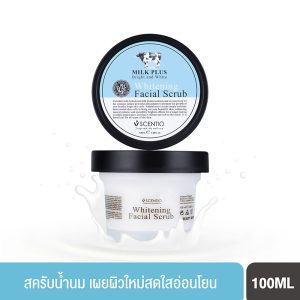 [BEAUTY BUFFET MILK PLUS WHITENING Q10 FACIAL SCRUB là sản phẩm tẩy tế bào chết dành cho da mặt với chiết xuất từ sữa và Coenzyme Q10 (100ml).]