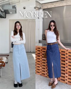 [Riley.apparels - Váy maxi denim Morgen 9135 (chỉ có váy)]