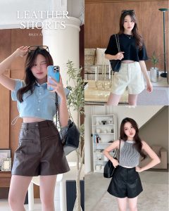 [Riley.apparels - Quần short da (chỉ có quần ngắn)]