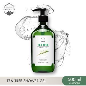 Mới! Gel tắm cây trà tự nhiên, công thức tươi mát, sáng bóng dành cho người mắc mụn trứng cá Naturista Tea Tree Shower Gel 500ml.
