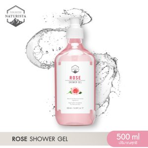 Gel tắm Naturista chiết xuất từ hoa hồng, hương thơm lâu phai, bảo vệ da mềm mại, dễ chịu. Gel tắm hoa hồng dung tích 500ml.