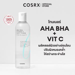 [COSRX AHA BHA Vitamin C Daily Toner 150ml - Toner hằng ngày chứa hỗn hợp Vitamin C từ chiết xuất từ trái cây, giúp làm sáng da và làm cho làn da tối màu trở nên sáng hơn và rạng rỡ.]