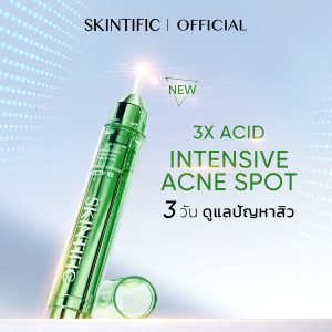 Chăm sóc mụn tận gốc trong vòng 3 ngày với SKINTIFIC 3X ACID INTENSIVE ACNE SPOT, giúp làm giảm vết thương do mụn gây ra.