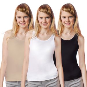 [Cherilon là áo tank top / áo sơ mi dây đơn được sản xuất từ sợi tự nhiên 100%, dệt không có đường may bên hông, vải mềm mại, thoải mái khi mặc, không gây kích ứng, có 3 màu để lựa chọn OTIB-VCT2 + OGIB-VCP1]