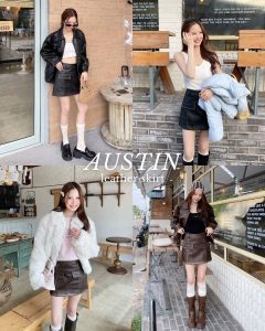[Riley.apparels - Váy da Austin được trang trí với phần váy [chỉ có váy]]