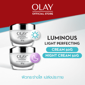 [Bán chạy số 3] [Bộ đôi] Olay Luminous Light Perfecting Day Cream 50g + Night Cream 50g. Chăm sóc da ban đêm và ban ngày với kem chống nắng SPF 15 PA++ Olay Luminous Light Perfecting.